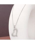 Collier Valentino argenté/blanc