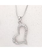 Collier Valentino argenté/blanc