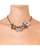 Collier Printania argenté/multicolore