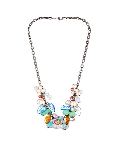 Collier Printania argenté/multicolore