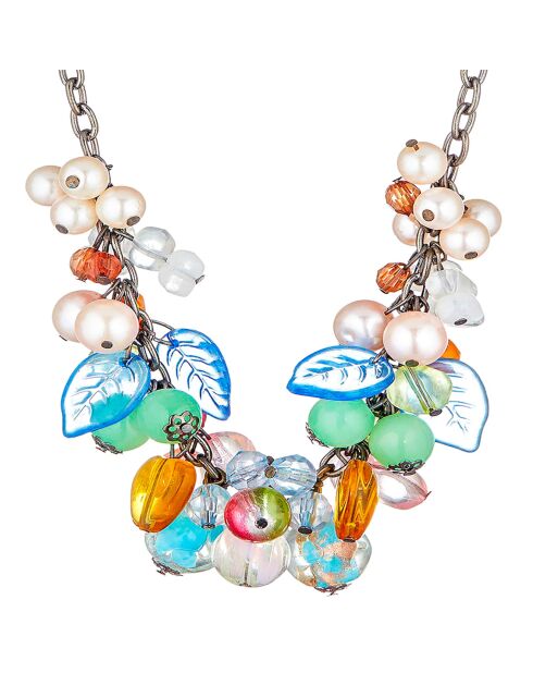 Collier Printania argenté/multicolore