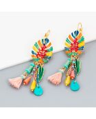 Boucles d'oreilles Leavora doré/multicolore