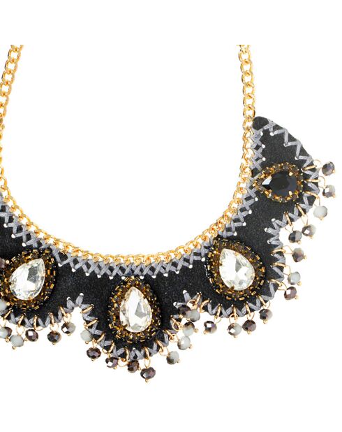 Collier Monarkia doré/noir