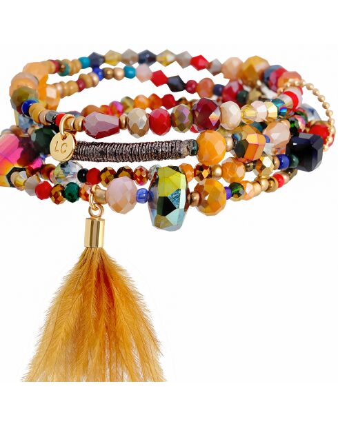 Dovilane goud/veelkleurige armband