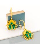 Goud/groene oorbellen van Gyptis