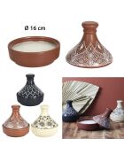 Bougie parfumée tajine coloris aléatoire - 3 mèches 12h