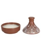 Bougie parfumée tajine coloris aléatoire - 3 mèches 12h