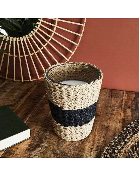 Cestino in tessuto per candele profumate - 3 stoppini 70h