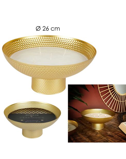 Vela perfumada de metal Dalila en colores aleatorios, 5 mechas, 24 horas