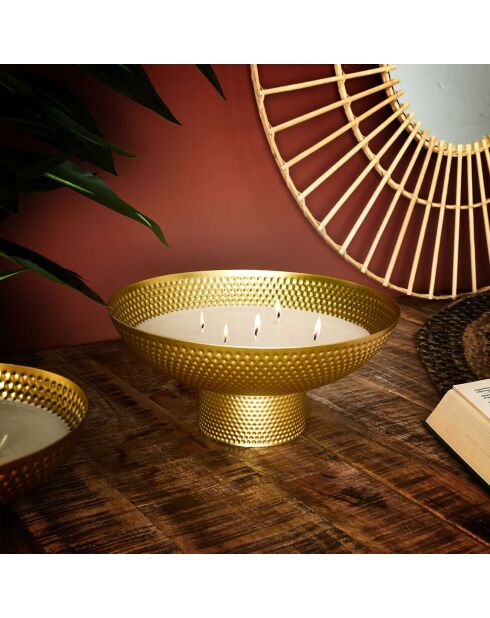 Vela perfumada de metal Dalila en colores aleatorios, 5 mechas, 24 horas