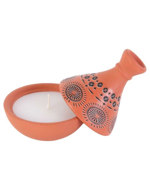 Bougie parfumée tajine coloris aléatoire - 1 mèche 5h