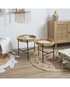 2 Tables gigognes pampa marron/noir