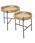 2 Tables gigognes pampa marron/noir