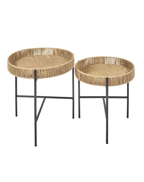 2 Tables gigognes pampa marron/noir