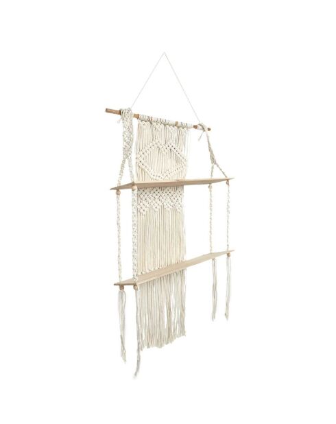 Etagère double Boho beige/marron - 50x85x13 cm