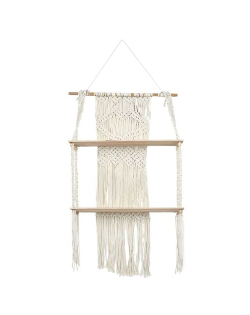 Etagère double Boho beige/marron - 50x85x13 cm