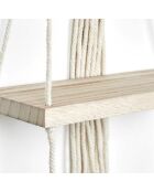Etagère déco Boho beige/marron - 25x62.5x10 cm