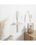 Etagère déco Boho beige/marron - 25x62.5x10 cm