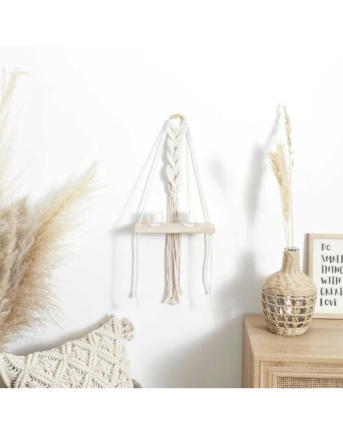 Etagère déco Boho beige/marron - 25x62.5x10 cm