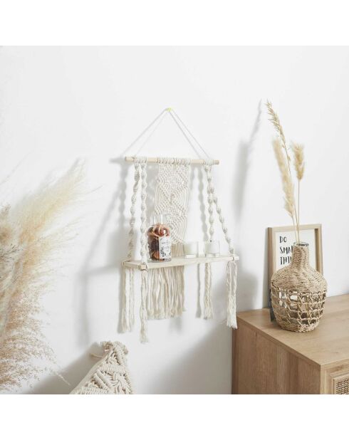 Etagère déco Boho beige/marron - 30x50x15 cm