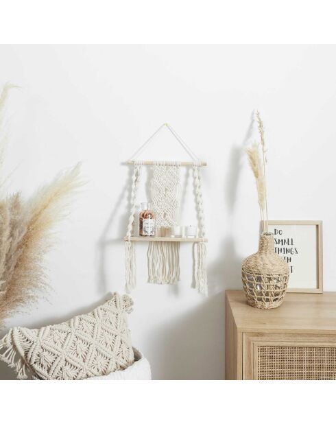 Etagère déco Boho beige/marron - 30x50x15 cm