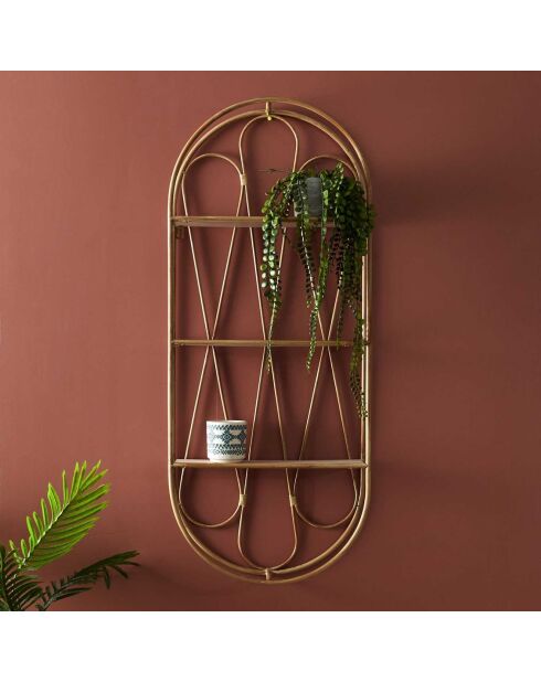 Etagère murale Java marron - 40x96x12 cm