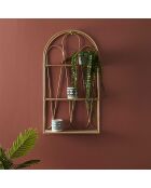 Etagère murale arche Java marron - 40x73x12 cm