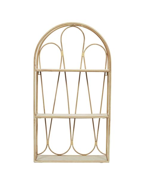 Etagère murale arche Java marron - 40x73x12 cm