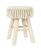 Tabouret Pampa beige/marron - 28x40x28 cm