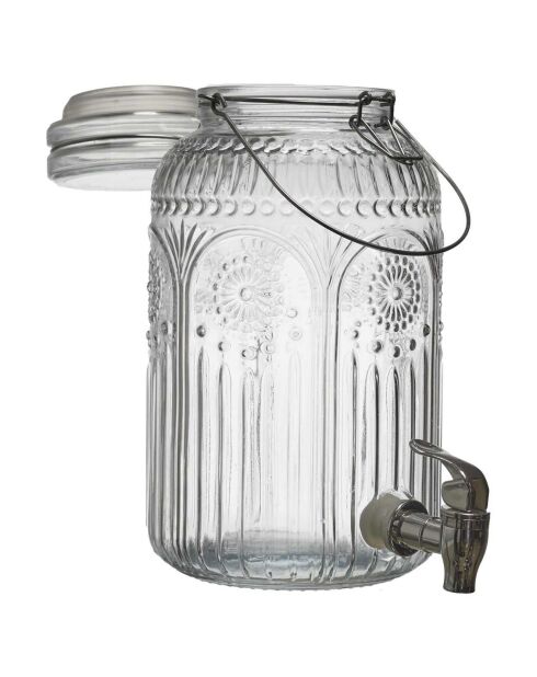 Transparante glazen fontein - 4L