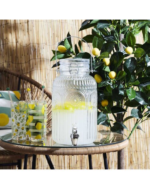 Transparante glazen fontein - 4L