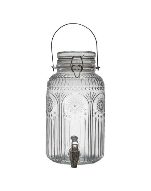 Transparante glazen fontein - 4L