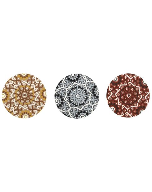 6 Dessous de verres avec support coloris aléatoire - 37.5x4x11.5 cm