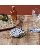 6 Dessous de verres avec support coloris aléatoire  - 37.5x4x11.5 cm