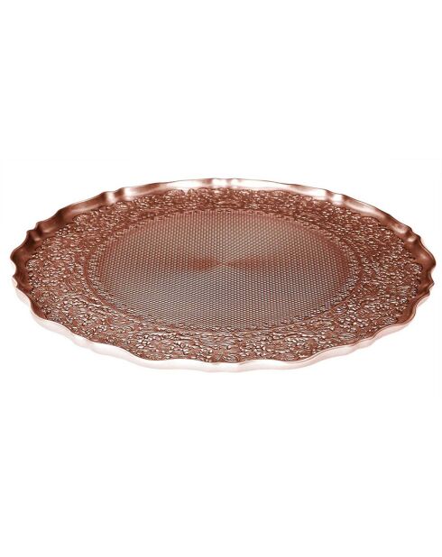 6 Assiettes dessert Mirage cuivrées - 21x1x21 cm