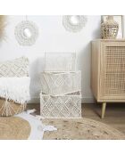3 Paniers Boho gigognes beiges