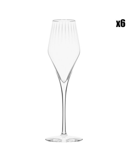 6 Flutes à Champagne Symphony transparentes - 29cl