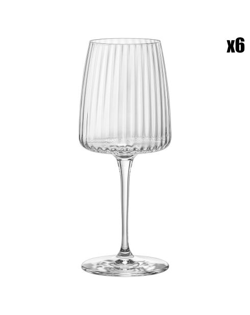 6 bicchieri da vino bianco Exclusiva trasparenti - 37,4 cl