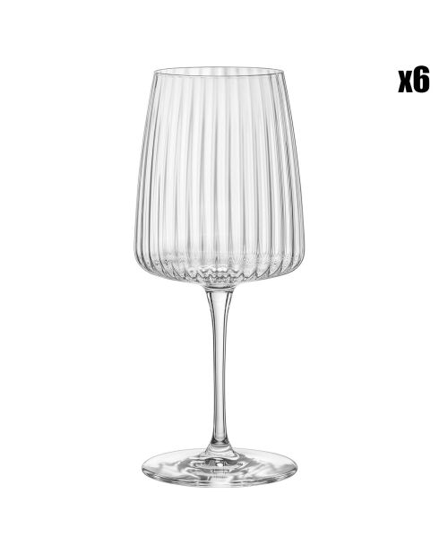 6 Verres à vin rouge Exclusiva transparents - 53.5cl