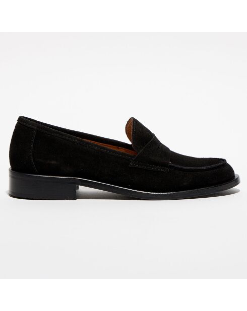 Mocassins en Velours de Cuir Juliette noirs