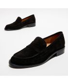 Mocassins en Velours de Cuir Juliette noirs