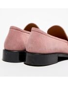 Mocassins en Velours de Cuir Juliette nude