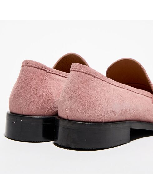 Mocassins en Velours de Cuir Juliette nude