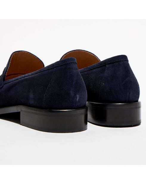 Mocassins en Velours de Cuir Juliette marine