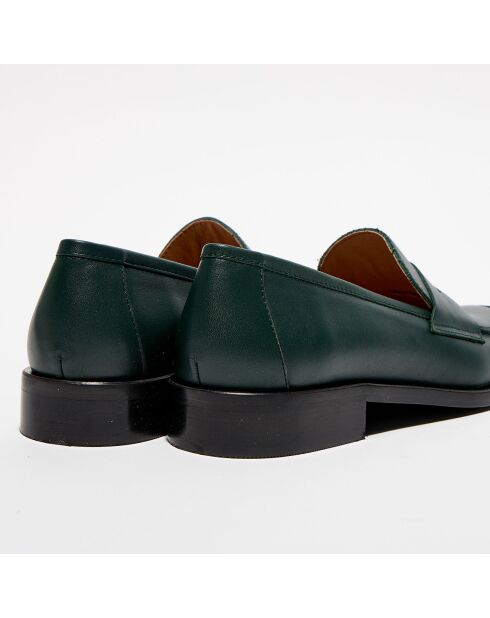 Mocassini Juliette in pelle verde inglese