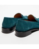 Mocassins en Velours de Cuir Juliette vert anglais