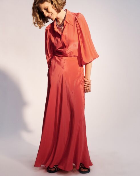 Jupe longue Sorella corail