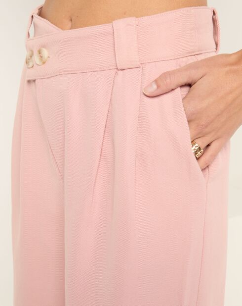 Pantalon en Lin mélangé Elena rose