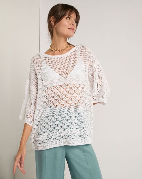 Pull Célia blanc