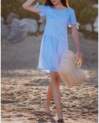 Robe India bleue